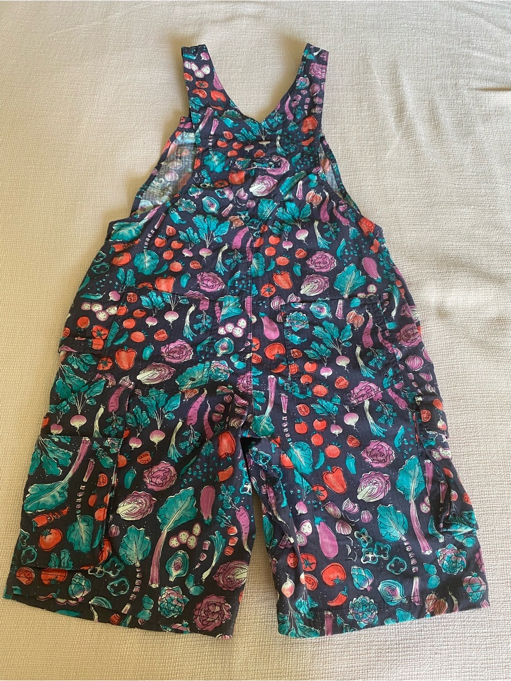 Duluth Trading Co. Limited Edition Heirloom Vegetable Print Gardening Overalls - Picture 2 of 4